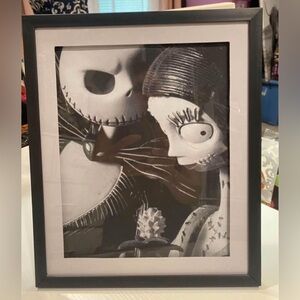 Jack and Sally Nightmare Before Christmas framed 10”x12” print